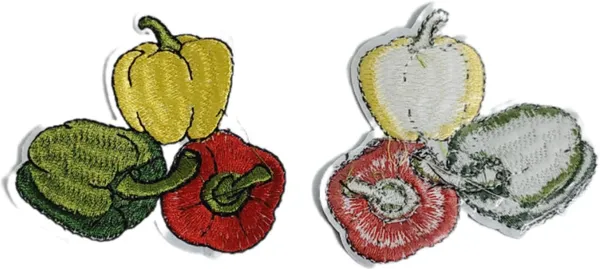Multicolor_Torn_Clothes_Applique_Embroidery_Patch_(Capsicum)_(Pack_Of_2)_(7_X_6_X_1_Cm)