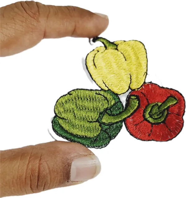 Multicolor_Torn_Clothes_Applique_Embroidery_Patch_(Capsicum)_(Pack_Of_2)_(7_X_6_X_1_Cm)
