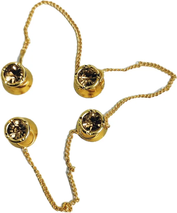 Copper_Gold_Brass_Kurta_Buttons_For_Men_With_Golden_Chain_(23_Cm)