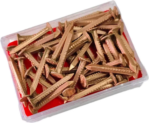 Reddish_Brown_Tamba_Nails_For_Pooja_(Pack_Of_13)_(3_Cm)