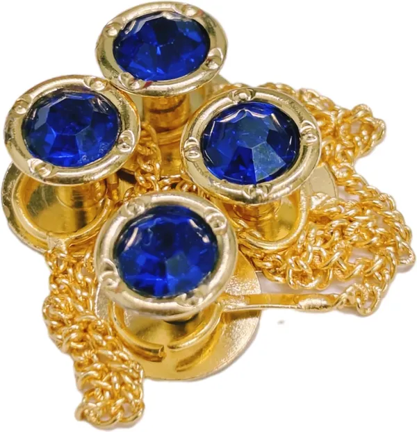 Dark_Blue_Brass_Kurta_Buttons_For_Men_With_Golden_Chain_(23_Cm)