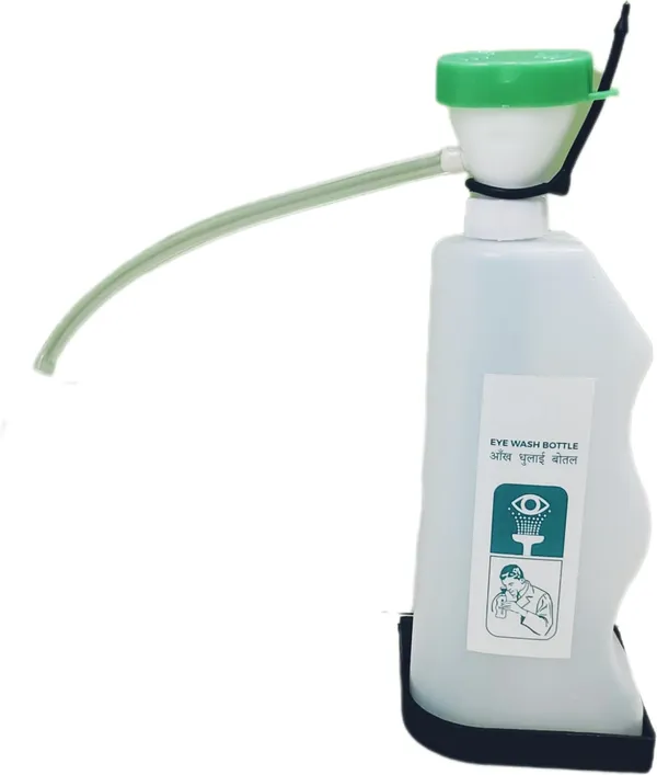 White_Eye_Wash_Cup_Cleaner_Bottle_With_Wall_Mount_Holder_(500_Ml)