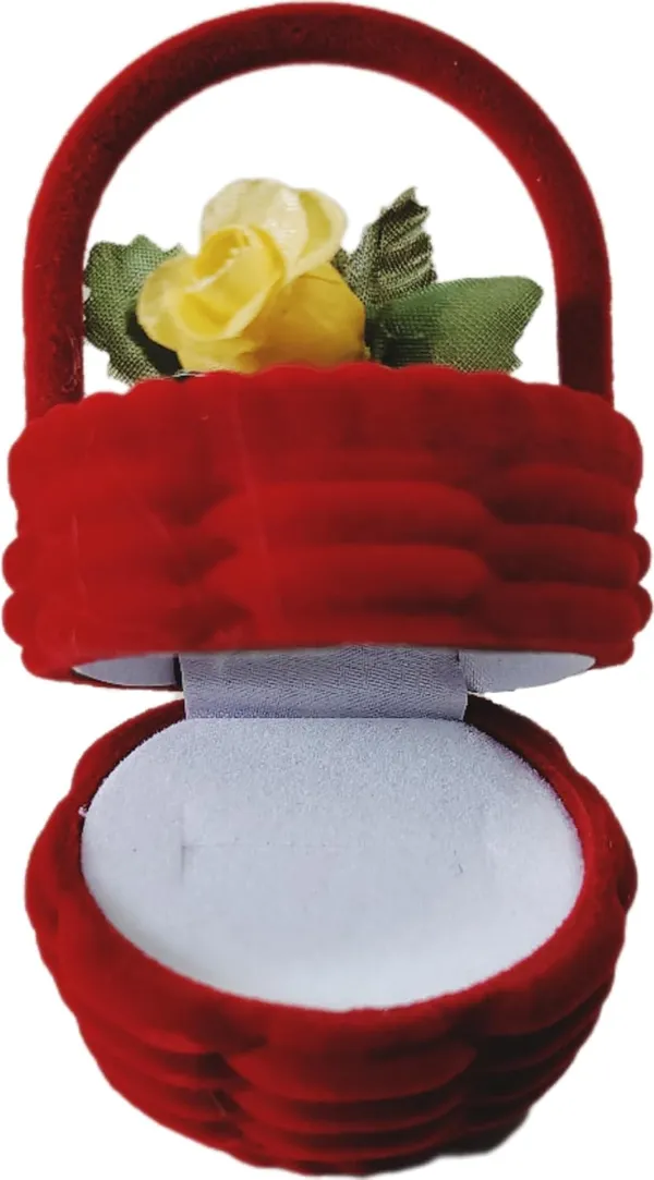 Red_Fancy_Stylish_Velvet_Finger_Ring_Box_(Flower_Basket)