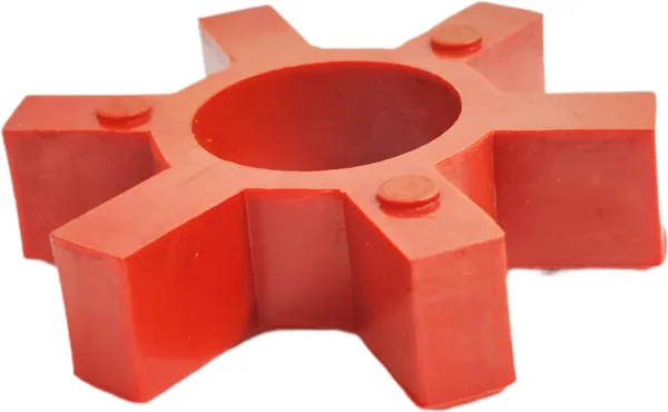 Maroon_Rubber_Pu_Polyurethane_Coupler_Star_Shape_For_Shaft_Pipes_Gearbox_Pump_Motors_Sweeping_Machines_(With_Hole)_(Number_150)