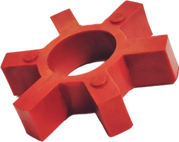 Maroon_Rubber_Pu_Polyurethane_Coupler_Star_Shape_For_Shaft_Pipes_Gearbox_Pump_Motors_Sweeping_Machines_(With_Hole)_(Number_150)