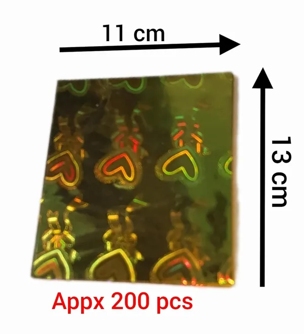 ‎Multicolor_Holographic_Reversible_Chocolate_Wrapping_Plastic_Foil_Film_Sheet_(Pack_Of_200)_(11X13_Cm)