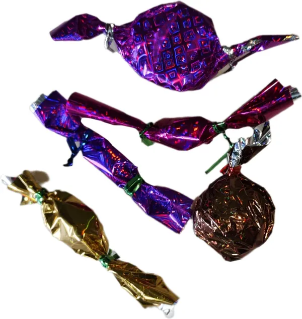 ‎Multicolor_Holographic_Reversible_Chocolate_Wrapping_Plastic_Foil_Film_Sheet_(Pack_Of_200)_(11X13_Cm)
