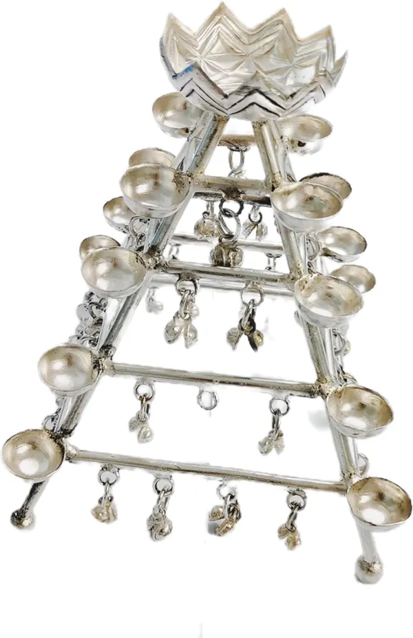Silver_Pyramid_Light_Holder_For_Diwali_Pooja_Home_Decoration_(17_X_12_X_5_Cm)