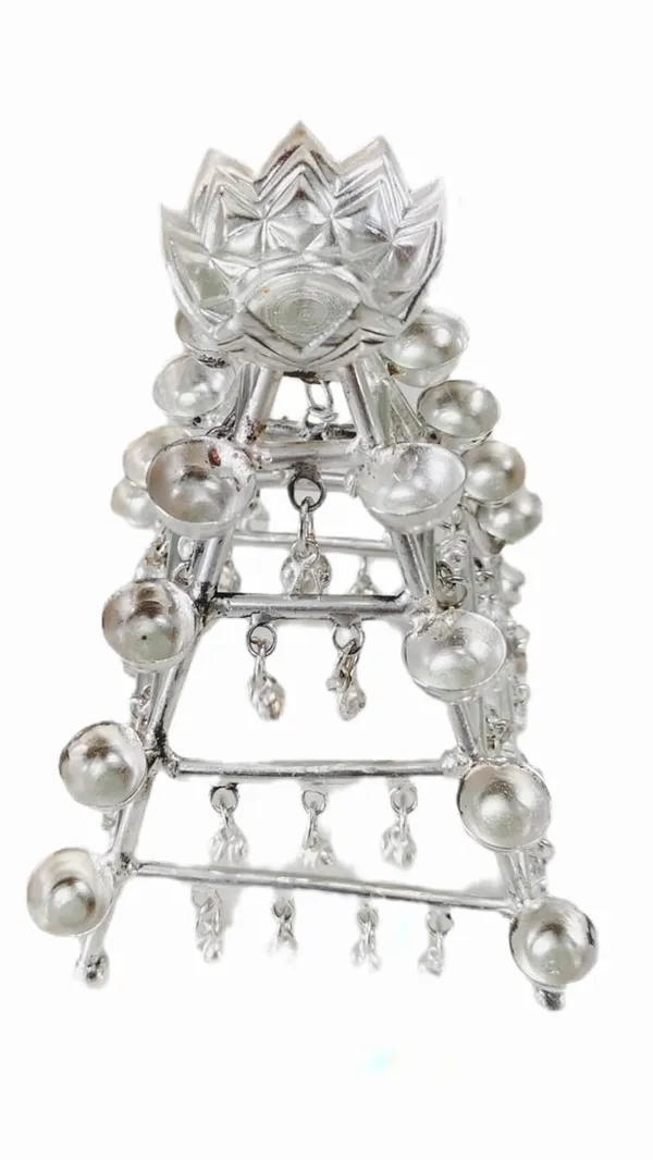 Silver_Pyramid_Light_Holder_For_Diwali_Pooja_Home_Decoration_(17_X_12_X_5_Cm)