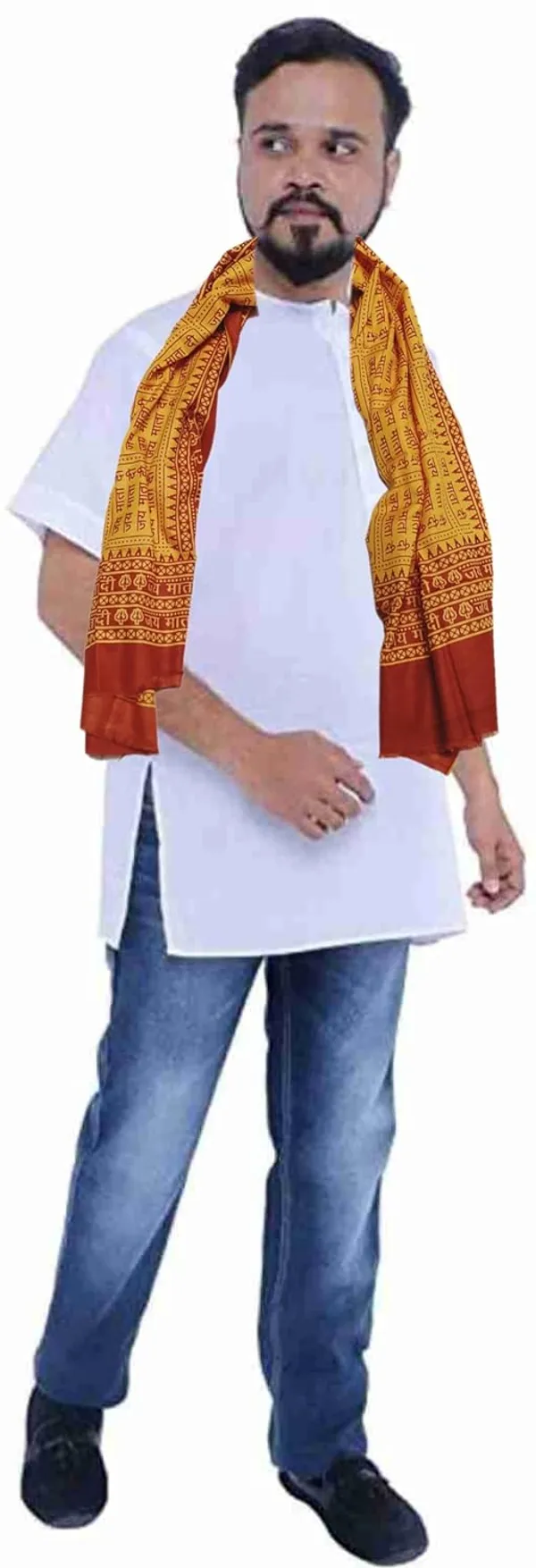 Orange_Cotton_Jai_Mata_Di_Shawl_For_Men_Women_(1.5_X_0.75_Meter)