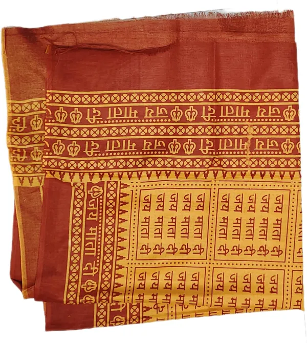 Orange_Cotton_Jai_Mata_Di_Shawl_For_Men_Women_(1.5_X_0.75_Meter)