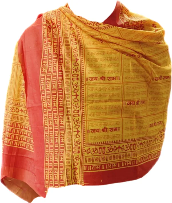 Orange_Cotton_Jai_Shree_Ram_Shawl_For_Men_Women_(1.5_X_0.75_Meter)