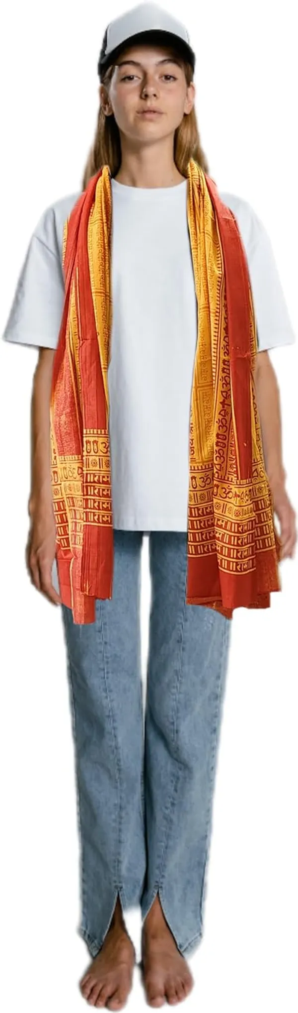 Orange_Cotton_Jai_Shree_Ram_Shawl_For_Men_Women_(1.5_X_0.75_Meter)