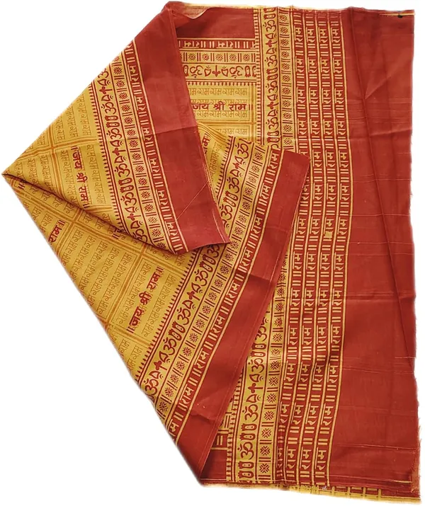 Orange_Cotton_Jai_Shree_Ram_Shawl_For_Men_Women_(1.5_X_0.75_Meter)
