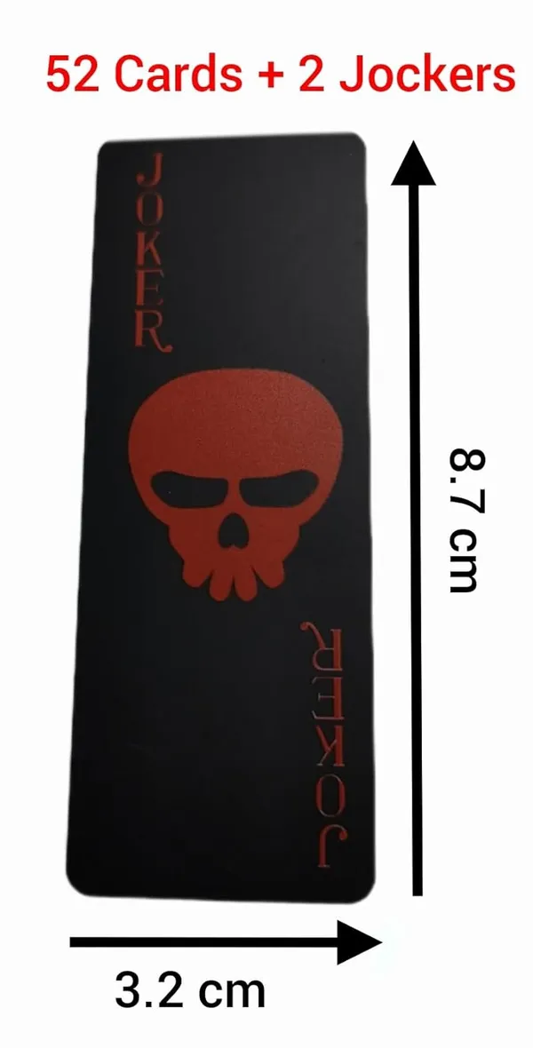 ‎Multicolor_Plastic_Coated_Long_Playing_Cards_(Unique_54_Cards)_(8.3L_X_3.2W_Cm)