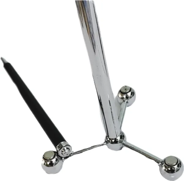 Silver_Magnetic_Hanging_Ball_Pen_Holder_With_3_Color_Pens_(17L_X_6Dia_Cm)