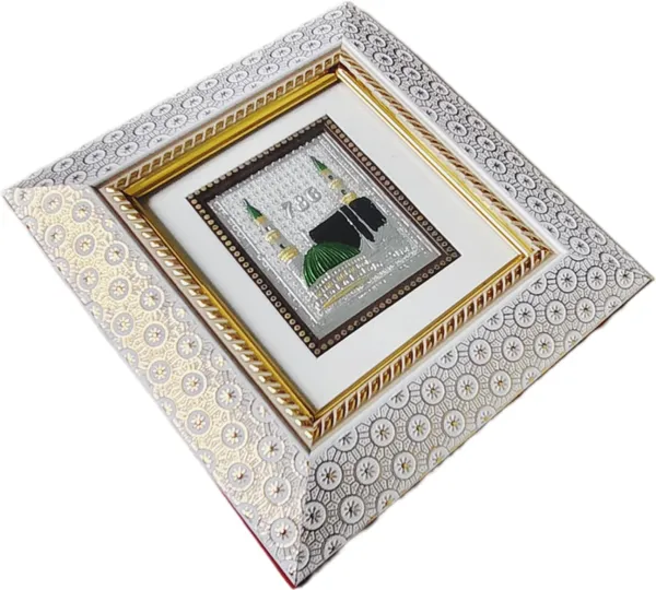 Silver_999_Silver_Mecca_Madina_Wall_Frames_With_786_Number_(1_Gm)_(20X20_Cm)