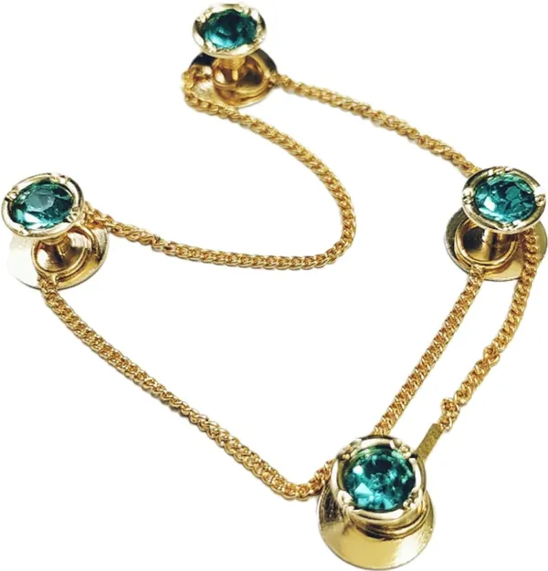 Marine_Green_Brass_Kurta_Buttons_For_Men_With_Golden_Chain_(23_Cm)