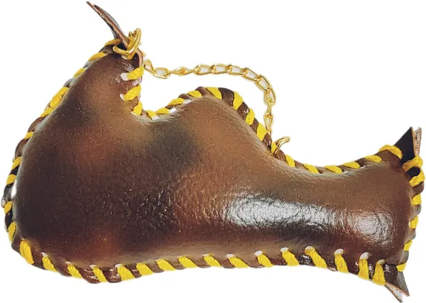 Brown_Ya_Hazrat_Abbas_Mashk_Alam_Mashkiza_Mashki_Mashq_Hanging_Hand_Made_Leather_Fabric_Symbolic_Water_Bag_(11_X_8_Cm)