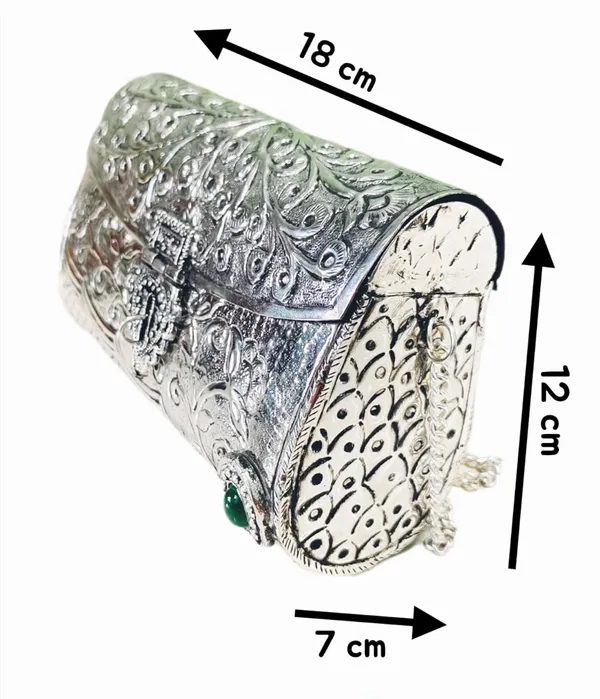 Silver_Antique_Oxidised_Finished_Metal_Purse_Clutch_Bag_For_Women_(18_X_7_X_12_Cm)