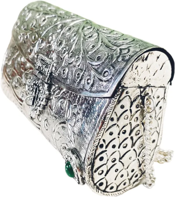 Silver_Antique_Oxidised_Finished_Metal_Purse_Clutch_Bag_For_Women_(18_X_7_X_12_Cm)