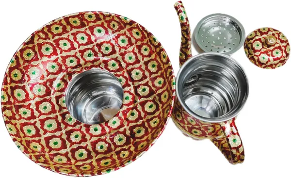 ‎Multicolor_Stainless_Steel_Chilamchi_Lota_Water_Jug_With_Lid_Bohra_Steel_For_Hand_Wash_(1_Litre)