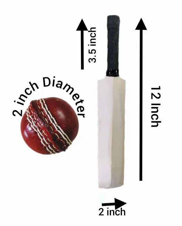 Beige,_Red_Mini_Cricket_Bat_Ball_Autograph_Signature_Showpiece_Table_Top_Set_(Bat_&_Ball)_(12_Inch)