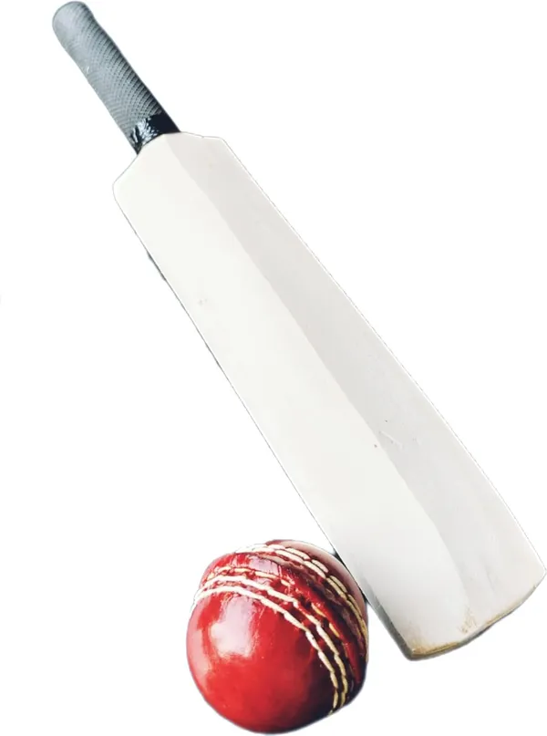 Beige,_Red_Mini_Cricket_Bat_Ball_Autograph_Signature_Showpiece_Table_Top_Set_(Bat_&_Ball)_(12_Inch)
