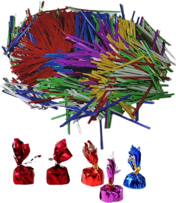 Multicolor_Chocolate_Wrapping_Twist_Ties_Twister_Foil_Ribbon_(8_Cm)_(Pack_Of_1000)