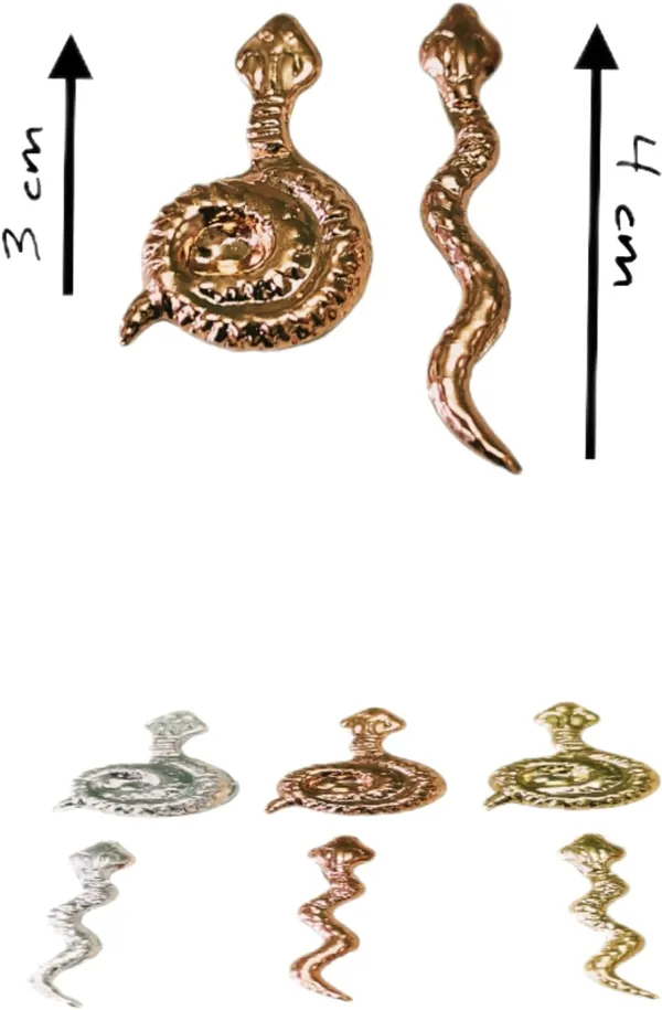 ‎Multicolor_Pure_Silver_Copper_Brass_Nag_For_Kaal_Sarpa_Dosh_Puja_(Pack_Of_6)_(4_Cm)