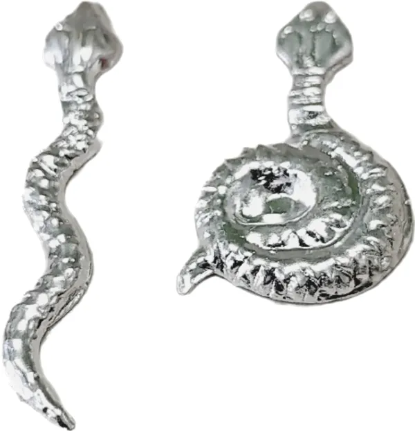 ‎Multicolor_Pure_Silver_Copper_Brass_Nag_For_Kaal_Sarpa_Dosh_Puja_(Pack_Of_6)_(4_Cm)