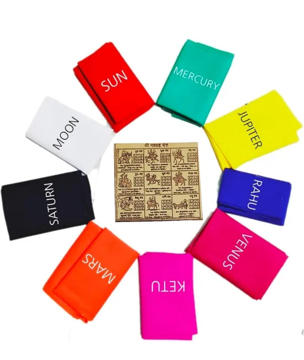 Golden_Navgrah_Yantra_Shree_Vastu_Laxmi_Sarva_Karya_Siddhi_Murti_Pratima_Set_For_Pooja_(7_X_6_X_1_Cm)