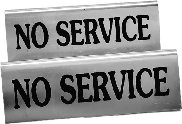 Silver_Stainless_Steel_Table_Sign_Board_(No_Service)_(Pack_Of_2)_(15L_X_5H_Cm)