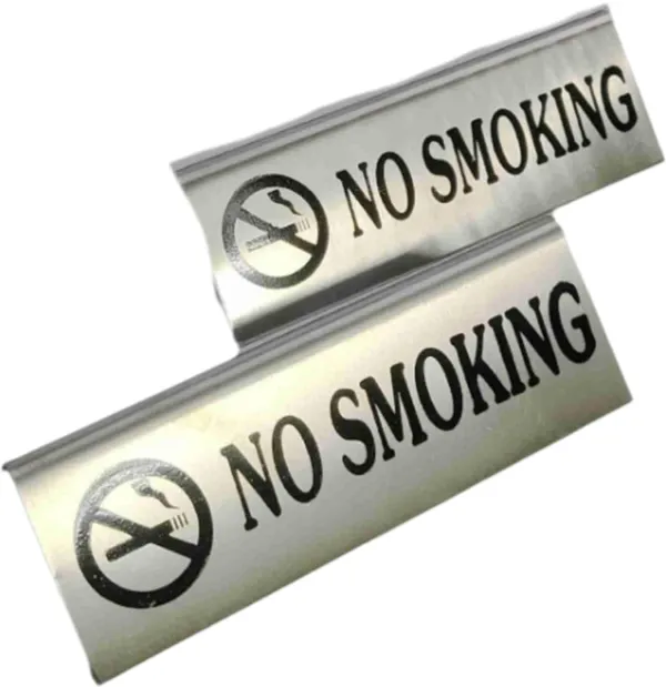 Silver_Stainless_Steel_Table_Sign_Board_(No_Smoking)_(Pack_Of_2)_(15L_X_5H_Cm)