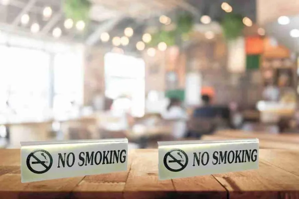 Silver_Stainless_Steel_Table_Sign_Board_(No_Smoking)_(Pack_Of_2)_(15L_X_5H_Cm)