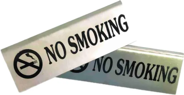 Silver_Stainless_Steel_Table_Sign_Board_(No_Smoking)_(Pack_Of_2)_(15L_X_5H_Cm)