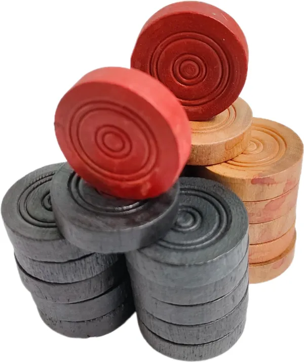 ‎Ivory_Carrom_Wooden_Coins_Pawn_With_The_Board_Striker_(Only_Carrom_Coins)_(4_Cm_Dia)