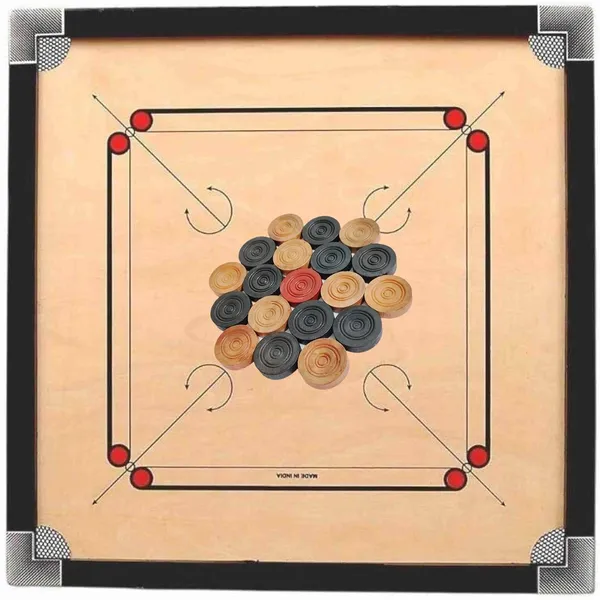 ‎Ivory_Carrom_Wooden_Coins_Pawn_With_The_Board_Striker_(Only_Carrom_Coins)_(4_Cm_Dia)