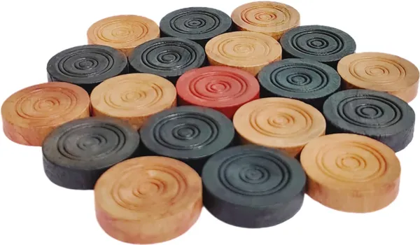 ‎Ivory_Carrom_Wooden_Coins_Pawn_With_The_Board_Striker_(Only_Carrom_Coins)_(4_Cm_Dia)