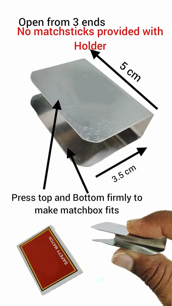 Silver_Stainless_Steel_Wall_Mounted_Matchstick_Box_Holder