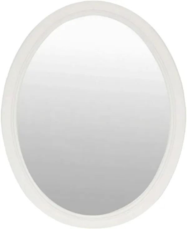 ‎Beige_Plastic_Mirror_Wall_Hanging_For_Bathroom_Bedroom_Dressing_Table_(3Mm)_(Oval)_(10X13_Inch)