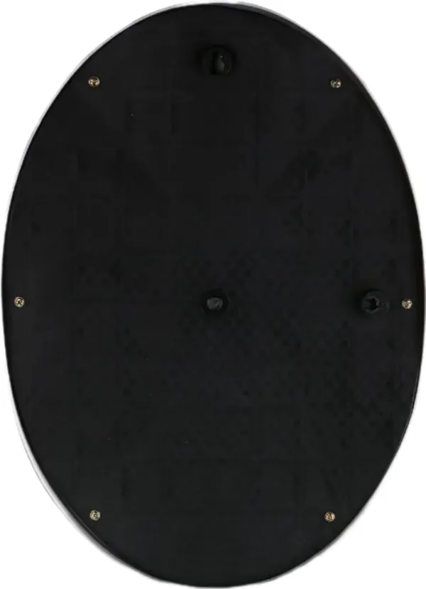 ‎Beige_Plastic_Mirror_Wall_Hanging_For_Bathroom_Bedroom_Dressing_Table_(3Mm)_(Oval)_(10X13_Inch)