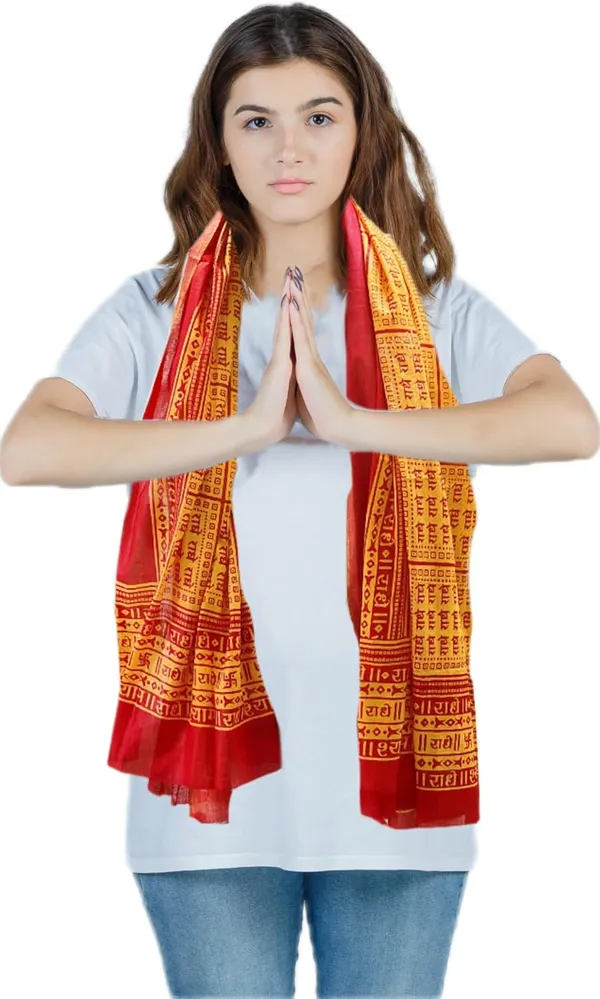Orange_Cotton_Radhe_Radhe_Shawl_Printed_For_Men_Women_(1.5_X_0.75_Meter)