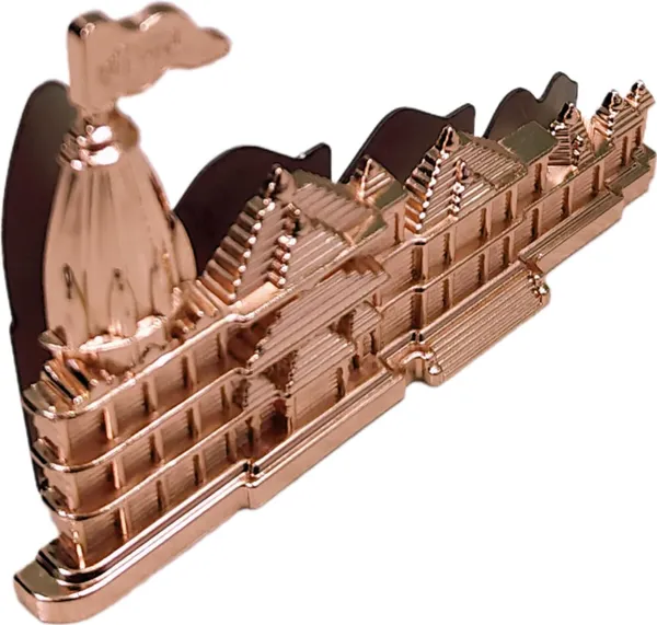 Reddish_Brown_Ram_Mandir_Ayodhya_Model_Fancy_Visiting_Business_Card_Holder_(10L_X_7H_X_2W_Cm)