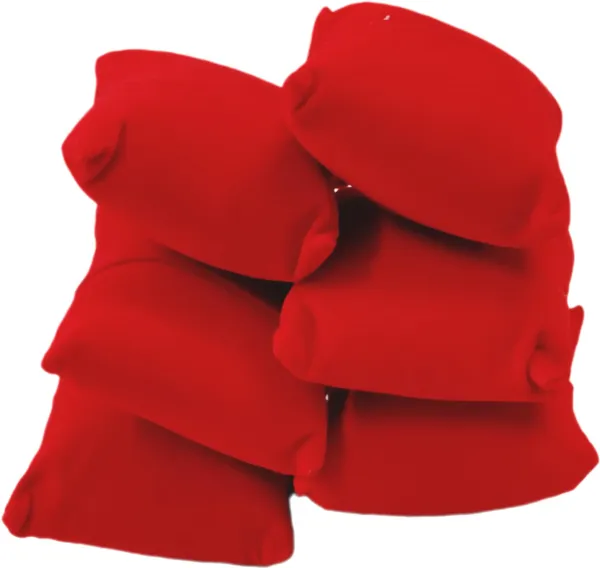 Velvet_Red_Small_Pillow_For_Jewellery_Display_(8L_X_7W_X_4H)_(Pack_Of_6)
