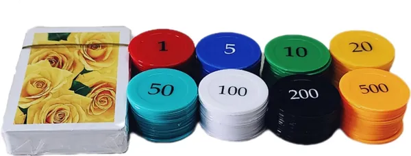 ‎Multicolor_Rummy_Counters_Plastic_Coins_(30_X_30_X_10_Mm)