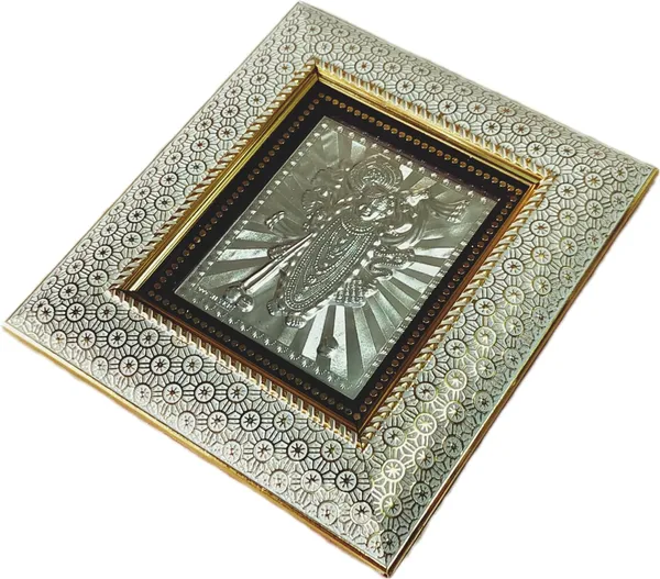 Silver_999_Silver_Shreenathji_Wall_Frames_Showpiece_Gift_(1_Gm)_(20X20_Cm)