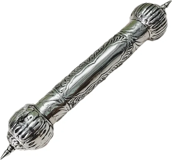 ‎Silver_Silver_Letter_Paper_Scroll_Wedding_Invitation_Antique_Message_Holder_Tube_Box_(30_X_3_X_0.1_Cm)