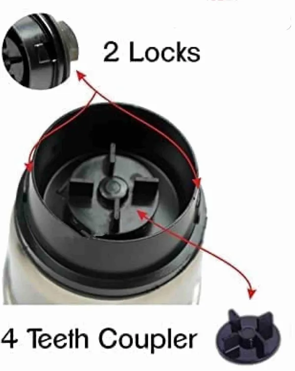 Silver,_Black_Stainless_Steel_Chutney_Jar_Bowl_Mixture_Grinder_Machine_(Double_Lock_And_4_Teeth_Coupling,_Lid_And_Steel_Blade)_(350_Ml)