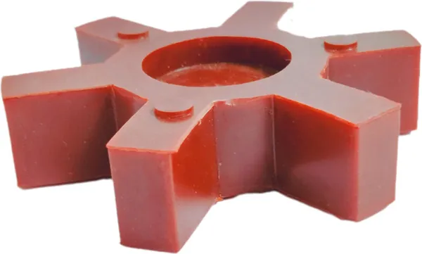 Maroon_Rubber_Pu_Polyurethane_Coupler_Star_Shape_For_Shaft_Pipes_Gearbox_Pump_Motors_Sweeping_Machines_(Without_Hole)_(Number_70)